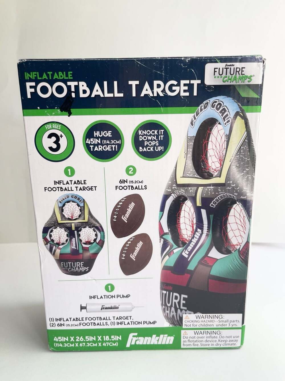 Franklin Sports Inflatable Football Target Toss Game